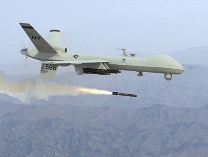 reaper firing missile