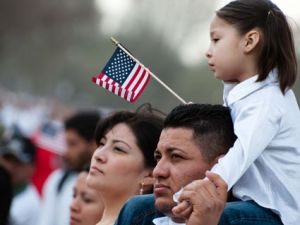 child with flag