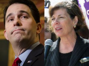 title Scott Walker and Kathleen Falk