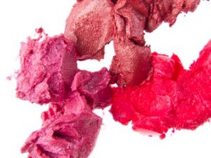 smears of lipstick