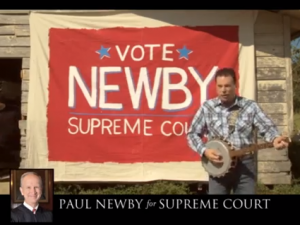 A screenshot of Paul Newbie TV ad