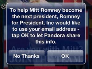 Romney on Pandora