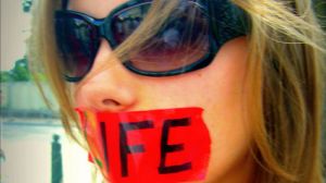 pro-life protestor