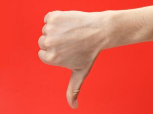 thumbs down