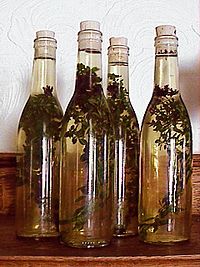 Vinegar_infused_with_oregano.jpg Vinegar_infused_with_oregano.jpg