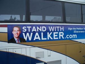 A bus for AFP's 2011 "Stand With Walker" bus tour
