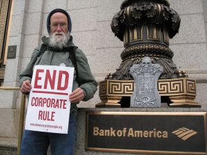 An anti-Citizens United protester.