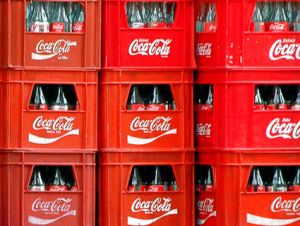 Coca Cola bottles.