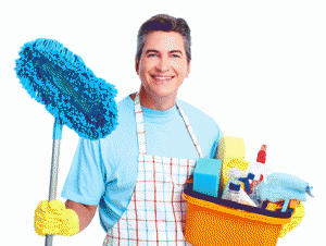 man doing housework