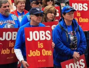 a jobs rally