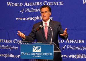Republican presidential contender Mitt Romney