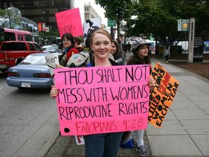 pro-choice protester