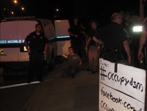 Occupy Des Moines protest