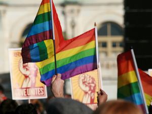 rainbow flags