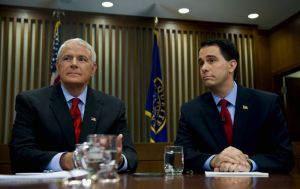 Milwaukee Mayor Tom Barrett and Wisconsin Gov. Scott Walker
