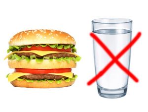 burger and no clean water