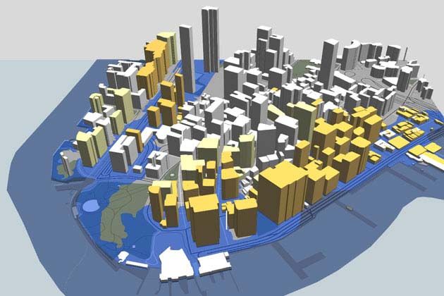 Flood map of New York