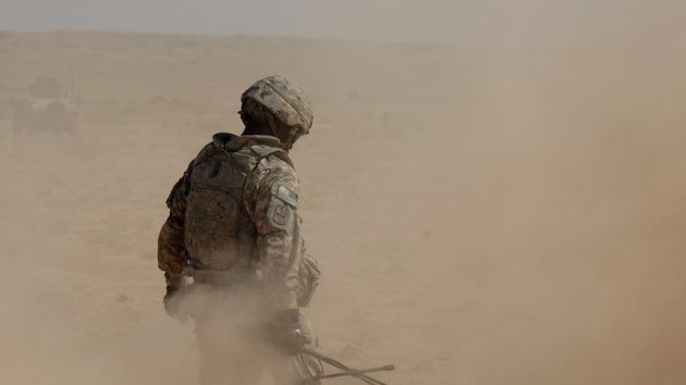 soldier in the desert