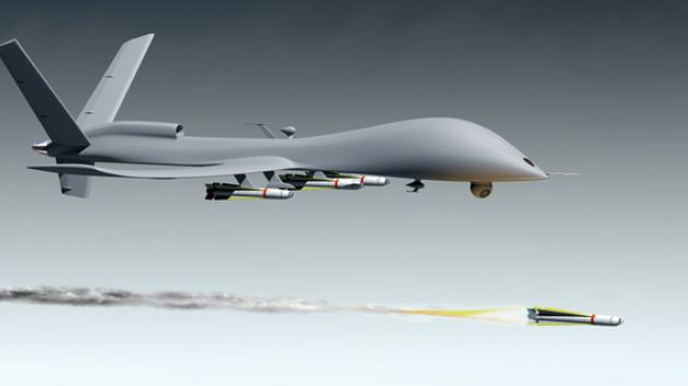 drone missile fire