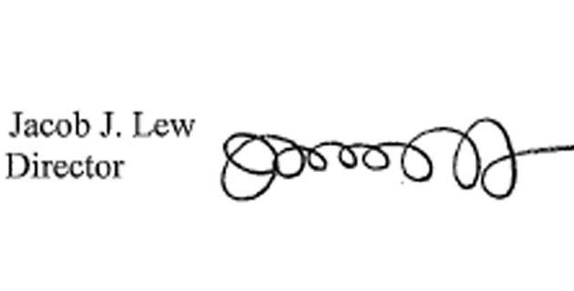 jack lew signature