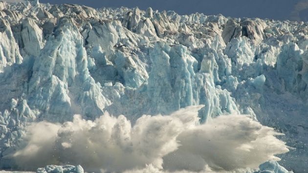 A calving glacier in Alaska.