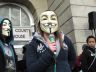 A rape victim testifies at an Anonymous rally in Steubenville.