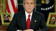 President George W. Bush announces the invsasion of Iraq on March 19, 2003.