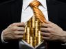 businessman with gold