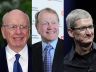 Rupert Murdoch, Tim Cook, and Xavier Trias