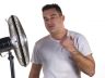 Man with fan