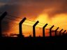 fence sunset