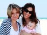 two women with kid