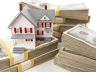 house with piles of cash