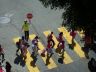 kids crossing with guard