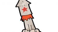 missile cartoon red star