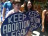 Women with Keep Abortion Legal signs