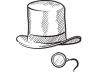 Monocle and hat