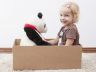 panda toy and little girl