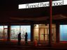 Outside a darkened Planned Parenthood facility. 