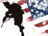 soldier and flag