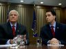 Milwaukee Mayor Tom Barrett and Wisconsin Gov. Scott Walker